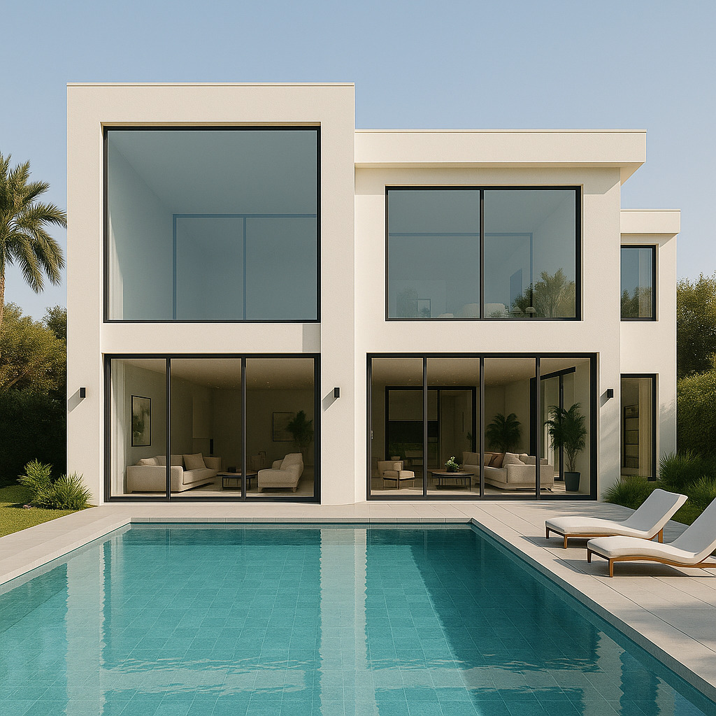 Bright two-storey villa with a pool.